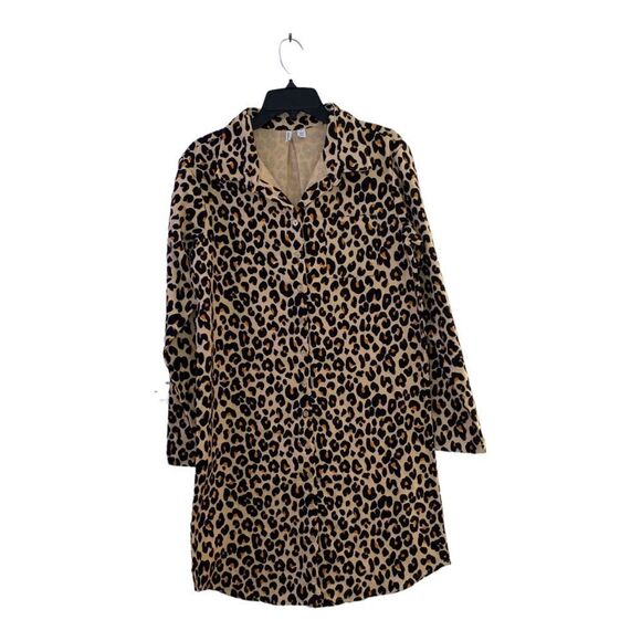 Nordstrom’s leopard flannel nightgown size small 100% cotton - Picture 1 of 8
